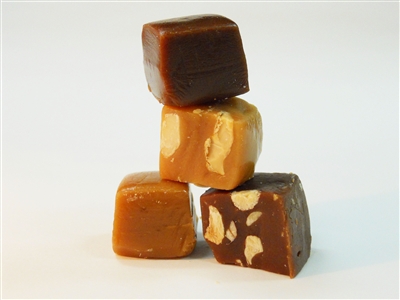 Chewy Caramel in Vanilla and Chocolate with and without Nuts